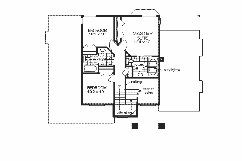 Architectural House Design - Floor Plan - Upper Floor for European House Plan #18-242 - 3 bed, 2.5 bath