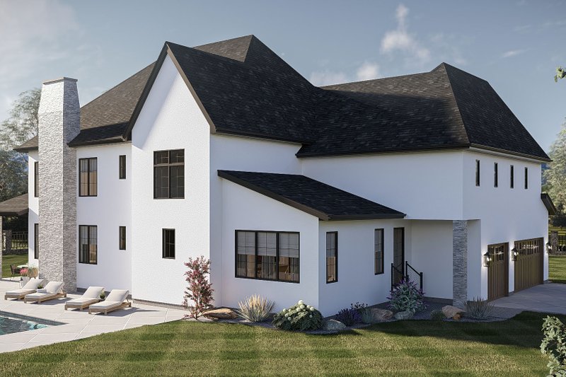 Dream House Plan - Exterior - Rear Elevation for Cottage House Plan #455-802 - 4 bed, 3.5 bath