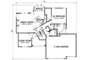 Traditional Style House Plan - 4 Beds 2.5 Baths 2362 Sq/Ft Plan #67-397 