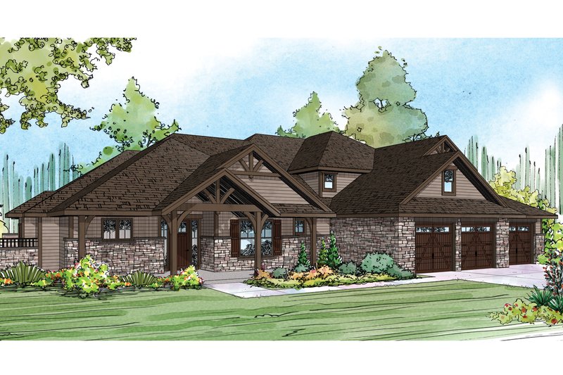 Dream House Plan - Craftsman Exterior - Front Elevation Plan #124-930