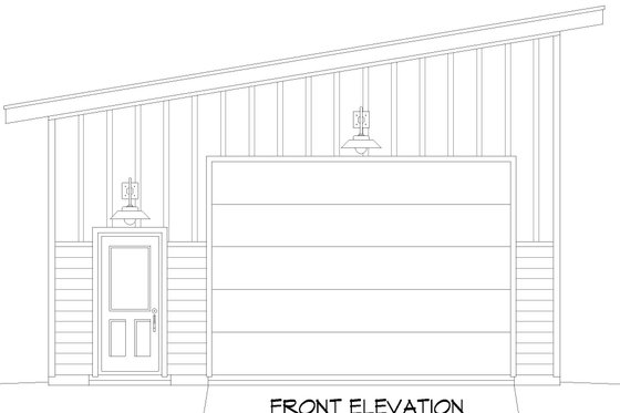 Exterior - Front Elevation 3 for Contemporary House Plan #932-284, 0 bath