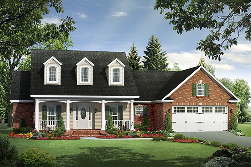 Home Plan - Country, Traditional, Farmhouse, Front Elevation