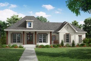 Exterior - Front Elevation 3 for European House Plan #430-144 - 3 bed, 2 bath