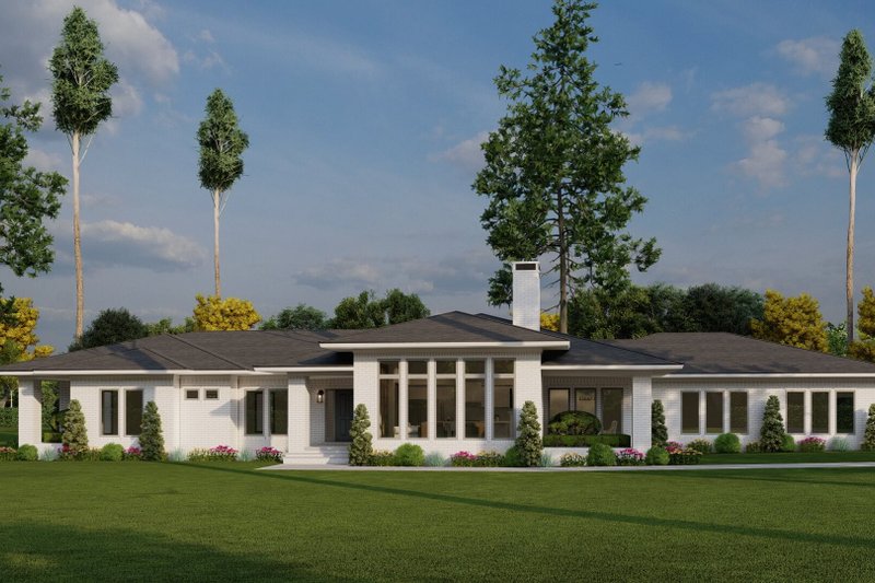 Home Plan - Exterior - Front Elevation 3 for Prairie House Plan #923-405 - 4 bed, 2.5 bath
