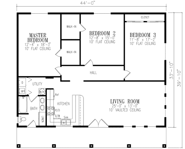 Adobe / Southwestern Floor Plan - Main Floor Plan #1-278