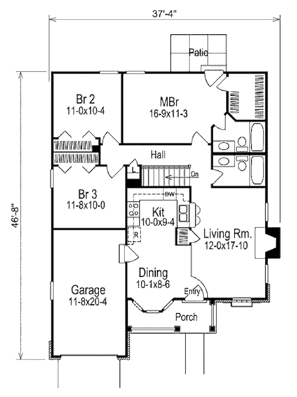 Dream House Plan - Traditional Floor Plan - Main Floor Plan #57-315