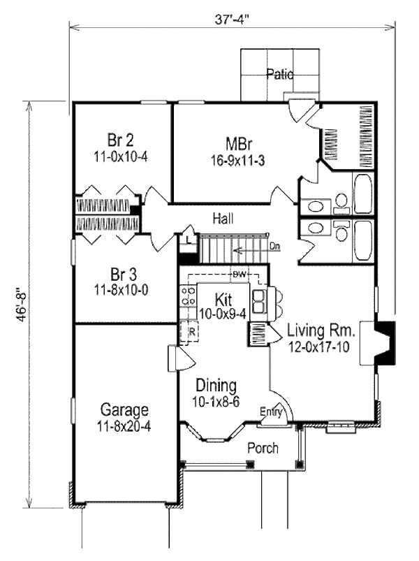 Traditional Floor Plan - Main Floor Plan #57-315