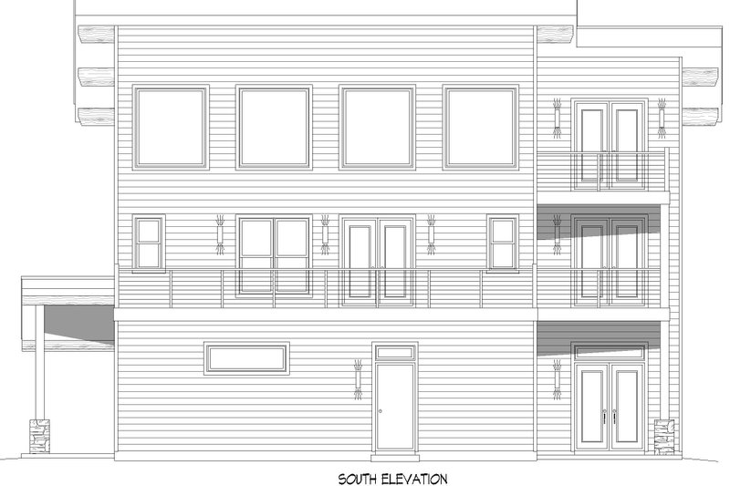 House Design - Exterior - Front Elevation 3 for Contemporary House Plan #932-1225 - 3 bed, 3.5 bath
