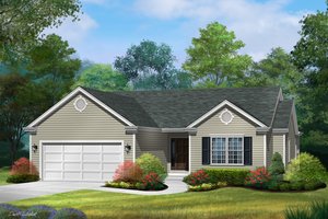 House Blueprint - Ranch Exterior - Front Elevation Plan #22-579