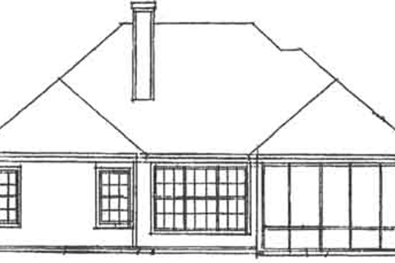 Dream House Plan - Exterior - Rear Elevation for Traditional House Plan #20-1420 - 2 bed, 2 bath