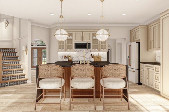 Interior - Kitchen for Mediterranean House Plan #455-174 - 4 bed, 3.5 bath
