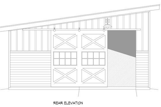 Exterior - Rear Elevation for Modern House Plan #932-416, 0 bath