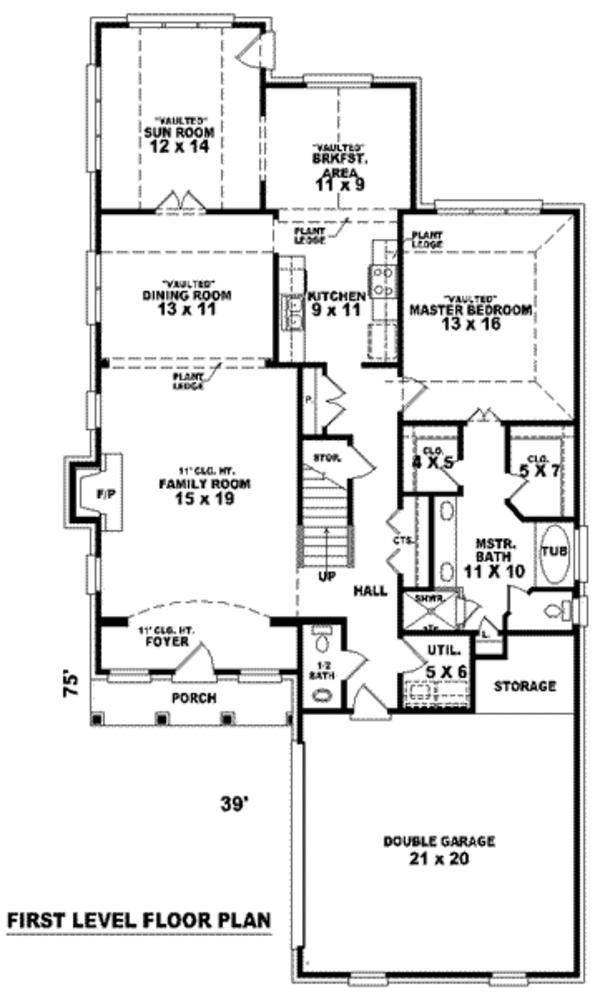 Traditional Floor Plan - Main Floor Plan #81-858