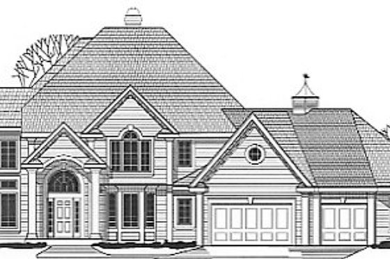 Exterior - Front Elevation for Traditional House Plan #67-617 - 4 bed, 3.5 bath