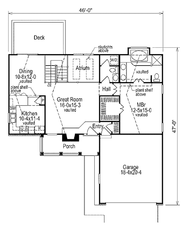 Ranch Floor Plan - Main Floor Plan #57-138