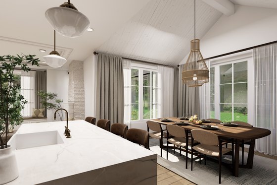 Interior - Dining Room for European House Plan #23-1020 - 2 bed, 1 bath