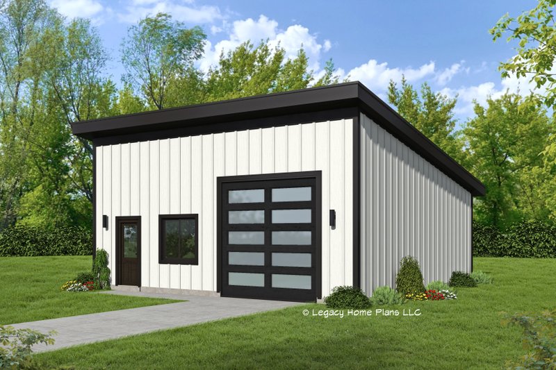 House Blueprint - Contemporary Exterior - Front Elevation Plan #932-872