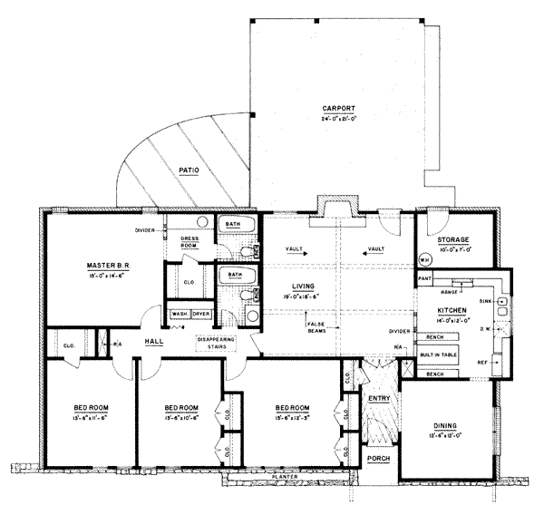 Country Floor Plan - Main Floor Plan #36-379