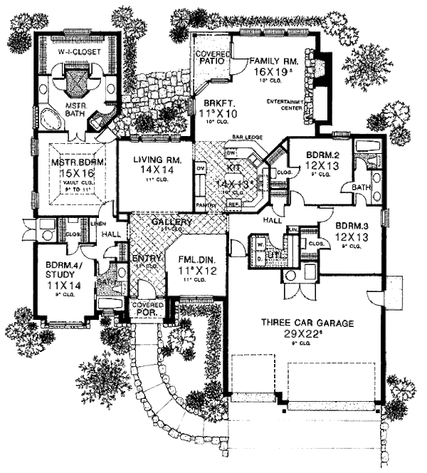 Dream House Plan - European Floor Plan - Main Floor Plan #310-855