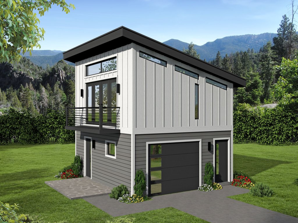 Contemporary Style House Plan - 0 Beds 1 Baths 430 Sq/Ft Plan #932-461 ...