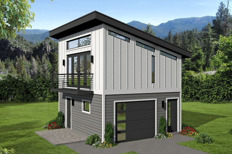 House Blueprint - Contemporary Exterior - Front Elevation Plan #932-461