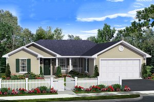 Ranch Exterior - Front Elevation Plan #21-342