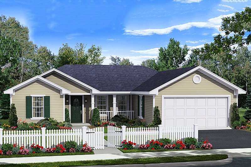 Dream House Plan - Ranch Exterior - Front Elevation Plan #21-342