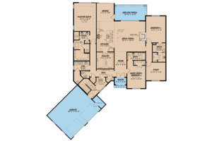 Floor Plan - Main Floor for Farmhouse House Plan #923-120 - 3 bed, 3.5 bath
