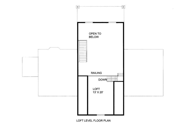 Dream House Plan - Floor Plan - Upper Floor for Craftsman House Plan #117-1037 - 2 bed, 2 bath
