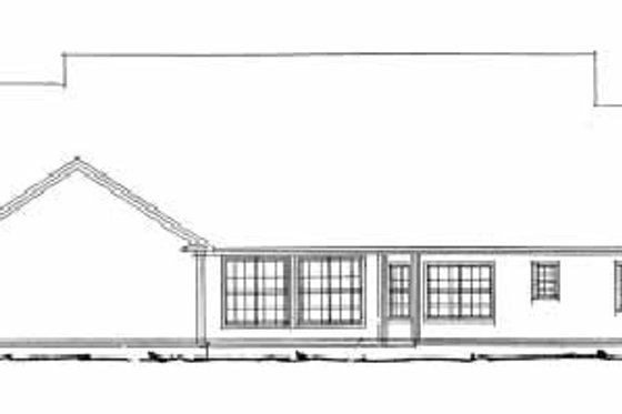 Exterior - Rear Elevation for Country House Plan #20-354 - 4 bed, 3 bath