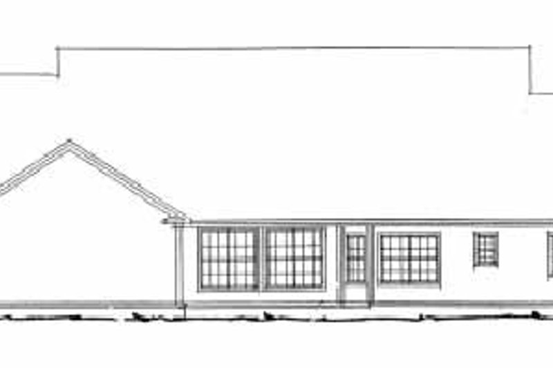 Dream House Plan - Exterior - Rear Elevation for Country House Plan #20-354 - 4 bed, 3 bath