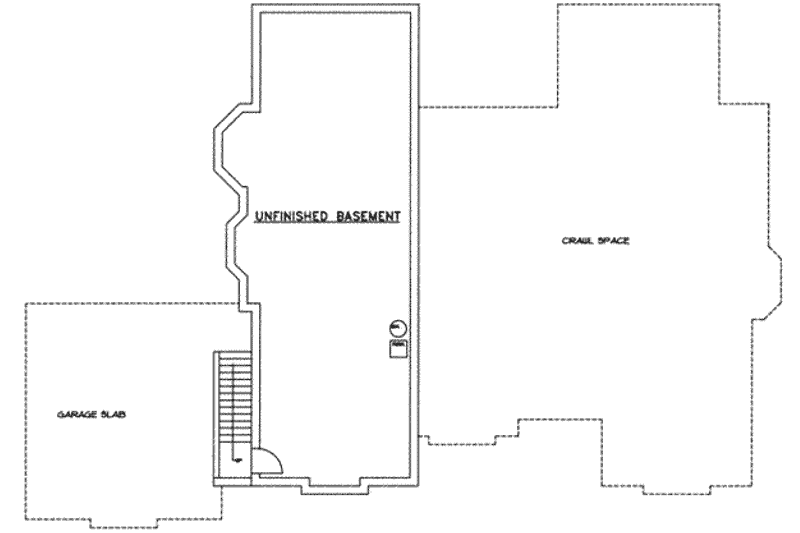 Dream House Plan - Floor Plan - Lower Floor for Traditional House Plan #117-173 - 2 bed, 3 bath