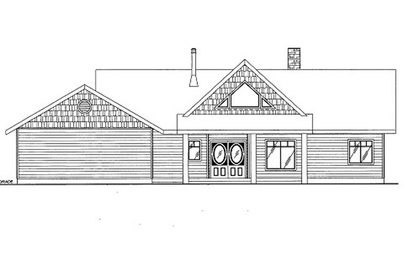 House Blueprint - Bungalow Exterior - Front Elevation Plan #117-747
