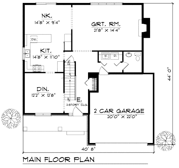 Traditional Floor Plan - Main Floor Plan #70-295