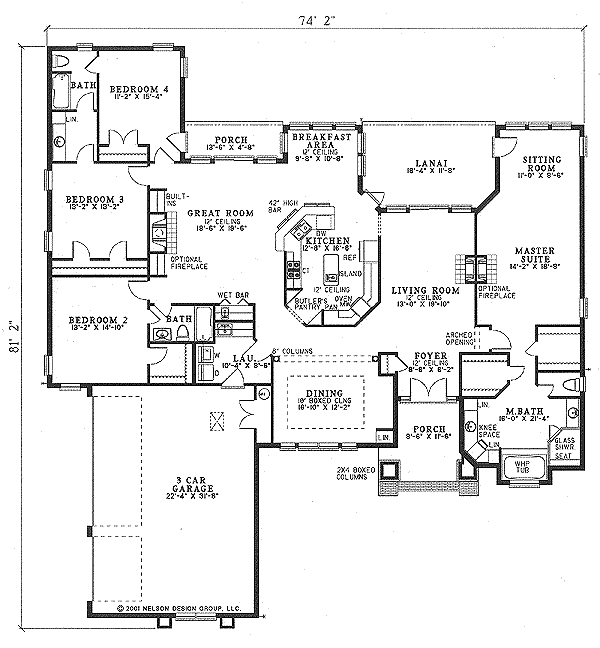 Home Plan - Mediterranean Floor Plan - Main Floor Plan #17-1130