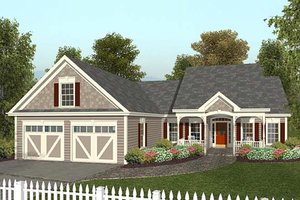 Country Exterior - Front Elevation Plan #56-548