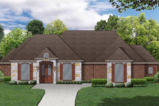 Exterior - Front Elevation for Traditional House Plan #84-623 - 3 bed, 3.5 bath