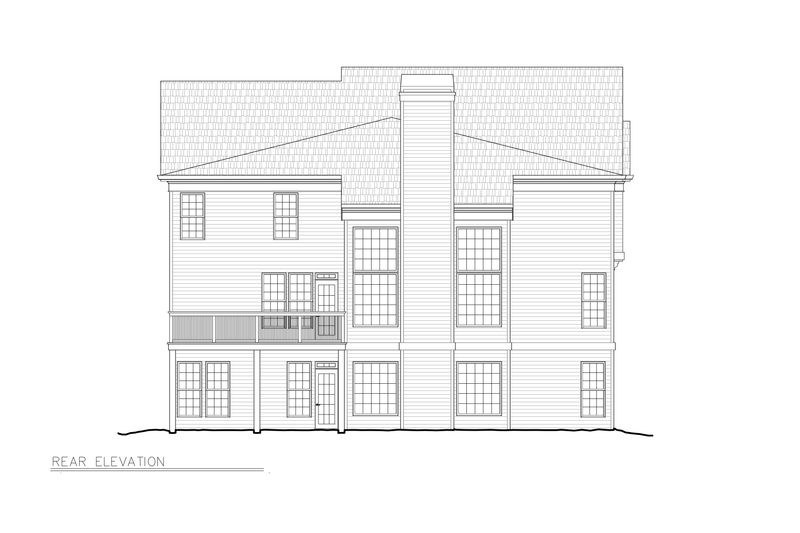 Home Plan - Exterior - Rear Elevation for Colonial House Plan #119-260 - 5 bed, 4 bath