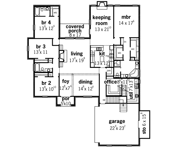 European Floor Plan - Main Floor Plan #16-311