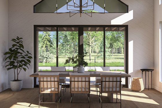 Interior - Dining Room for Barndominium House Plan #455-381 - 2 bed, 2.5 bath