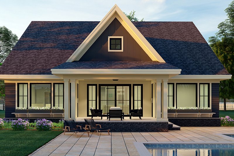 Dream House Plan - Exterior - Rear Elevation for Craftsman House Plan #51-1174 - 4 bed, 3.5 bath