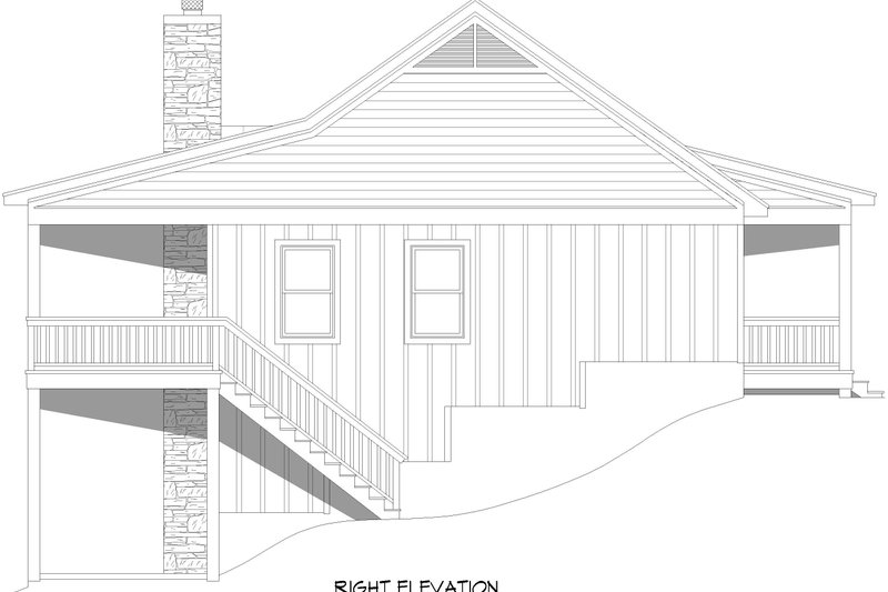Architectural House Design - Exterior - Other Elevation 1 for Country House Plan #932-1017 - 3 bed, 3 bath