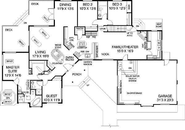 House Plan Design - Cottage Floor Plan - Main Floor Plan #60-234