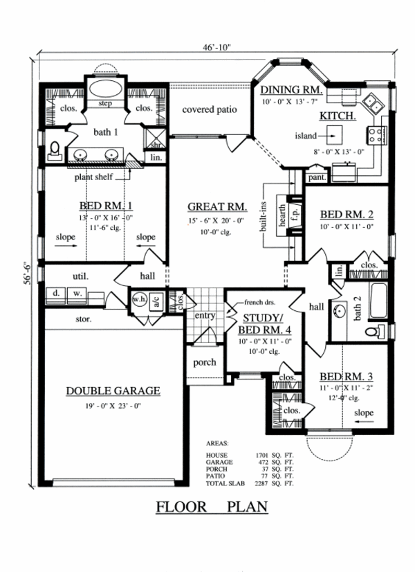 Traditional Floor Plan - Main Floor Plan #42-351