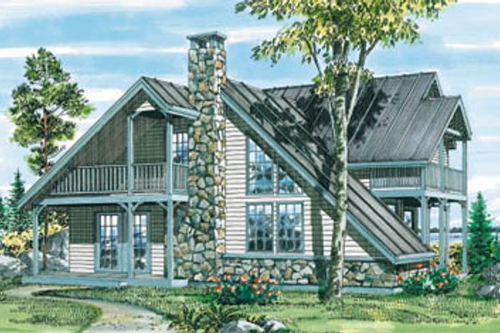 Exterior - Front Elevation for Contemporary House Plan #47-432 - 3 bed, 2.5 bath