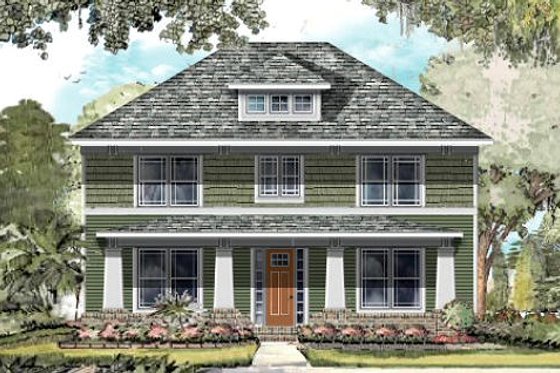 Exterior - Front Elevation for Craftsman House Plan #424-210 - 3 bed, 2.5 bath