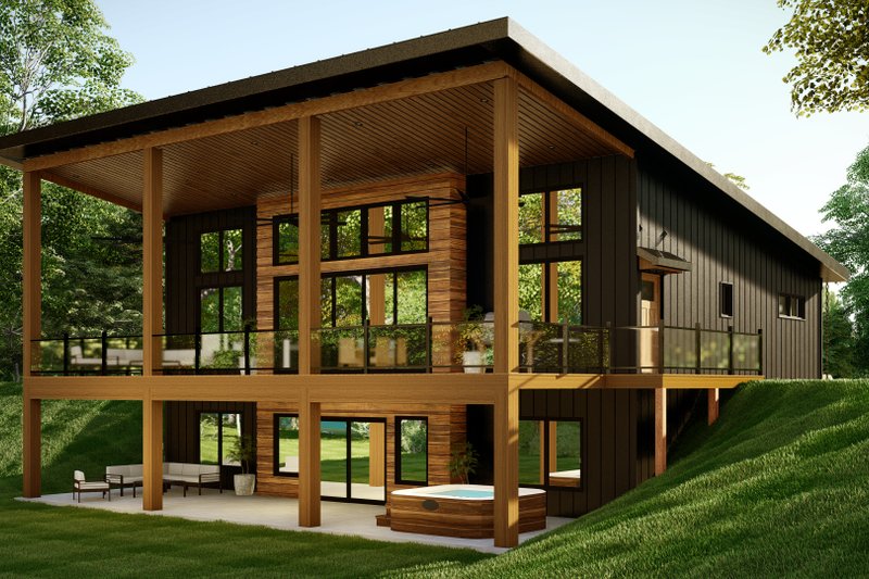 Dream House Plan - Modern Exterior - Front Elevation Plan #1064-280