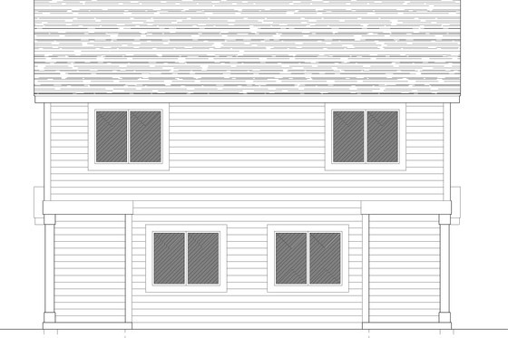 Exterior - Rear Elevation for Craftsman House Plan #112-251 - 3 bed, 2.5 bath