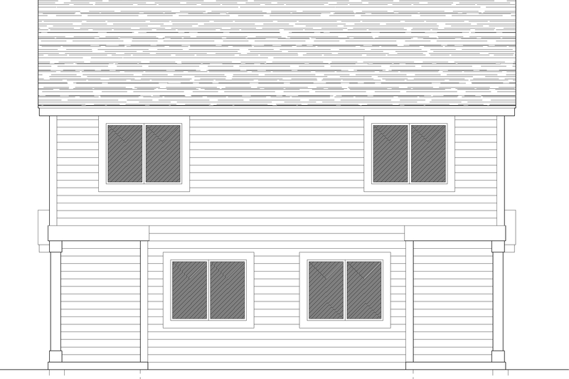House Design - Exterior - Rear Elevation for Craftsman House Plan #112-251 - 3 bed, 2.5 bath