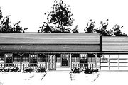 Country Style House Plan - 3 Beds 2 Baths 1247 Sq/Ft Plan #14-146 